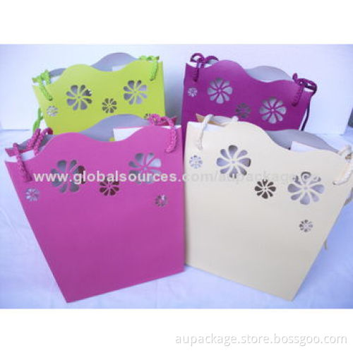 Paper bag with string, fashionable design, excellent printing